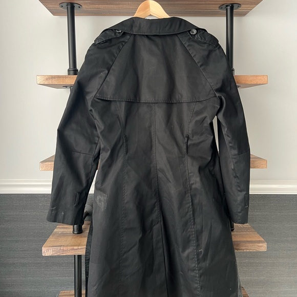 H&M Black Trench Coat Size 6 - Picture 5 of 6
